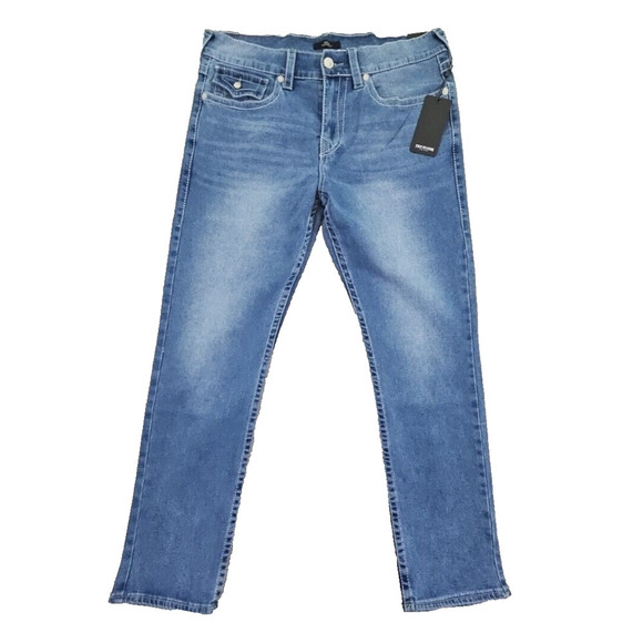 True Religion Geno Men's Size 34x32 Relaxed Slim Big Flap Medium Fresh Wash - Picture 1 of 16